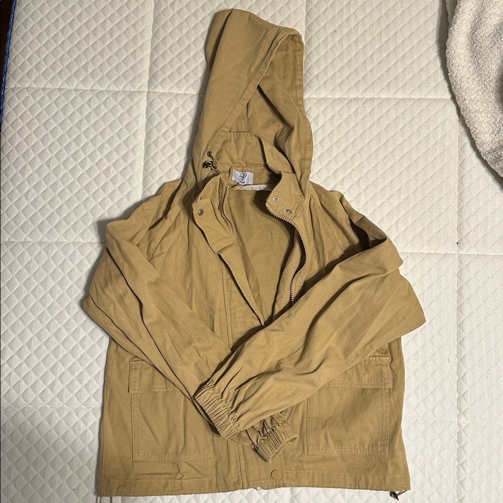 Tan Hooded Jacket